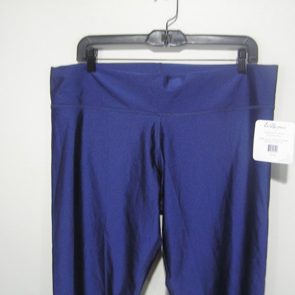 WHISPER SIZE 1X LEGGINGS METALLIC NAVY BLUE - Picture 3 of 7